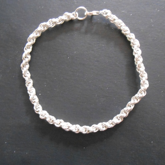 handmade Jewelry - handmade 925 sterling silver spiral rope chain